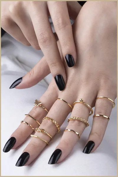 ست 12 عددی انگشتر زنانه طلایی برند Ervalina 