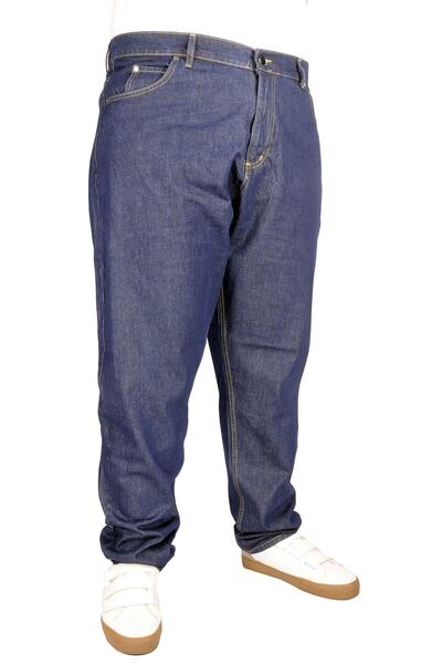 شلوار جین سایز بزرگ جیب دار مردانه آبی تیره برند ModeXL 