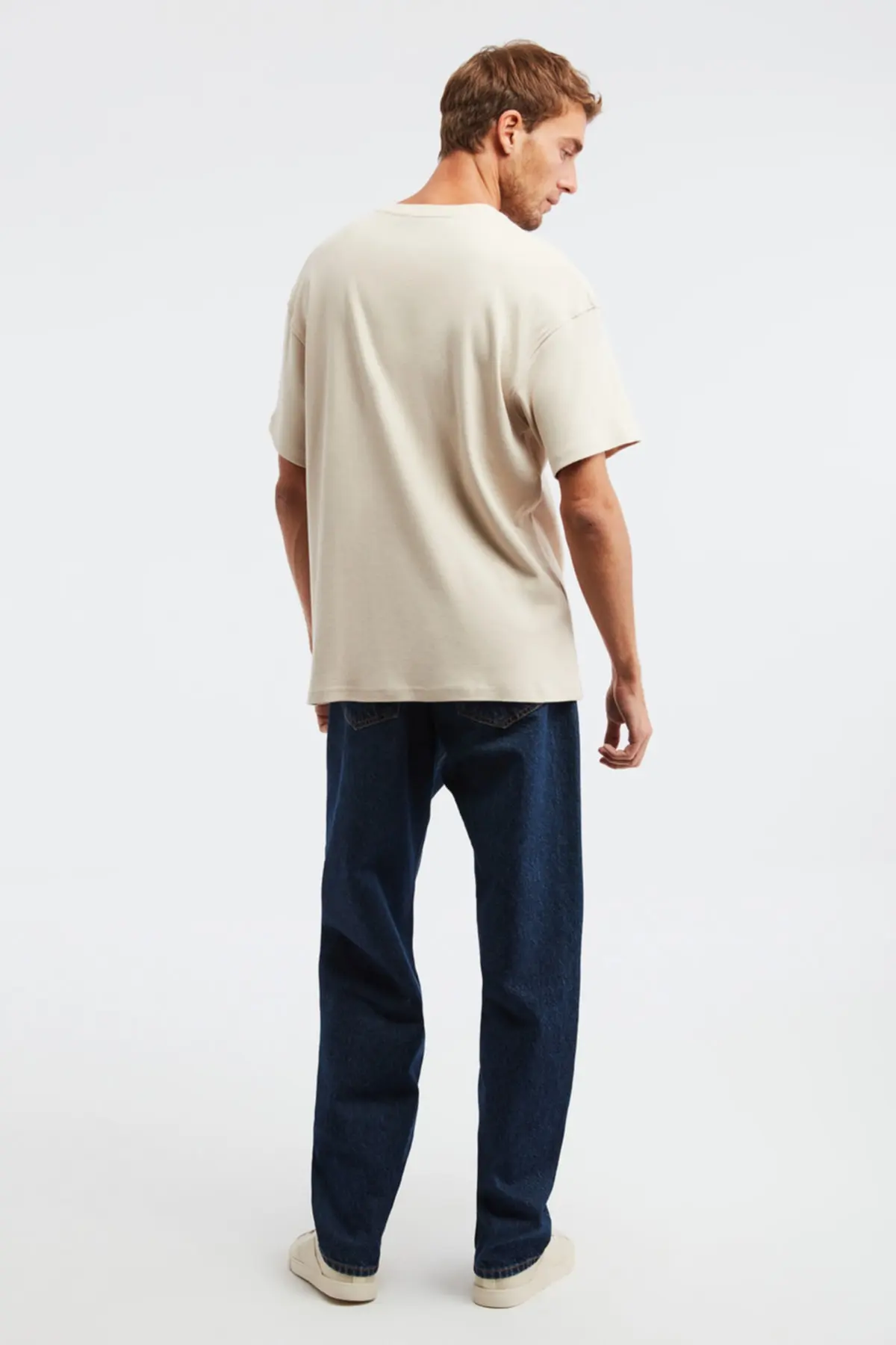 تیشرت چاپ دار اور سایز مردانه بژ برند GRIMELANGE 
