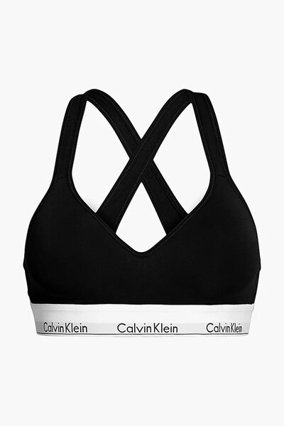 نیم تنه زنانه پشت ضربدری مشکی برند Calvin Klein
