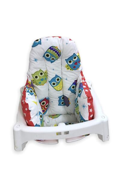 کوسن صندلی کودک دو رو طرح دار دو رنگ سفید قرمز برند Bebek Özel 
