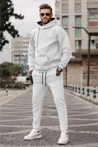 ست لباس ورزشی مردانه سفید برند Madmext 