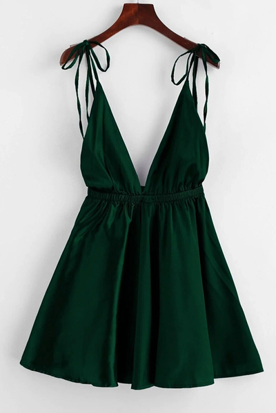 لباس خواب ساتن بندی زنانه سبز تیره برند Pembishomewear