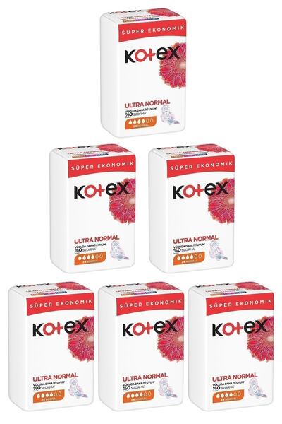نوار بهداشتی بالدار روزانه 6 بسته 24 عددی سری Ultra برند Kotex 