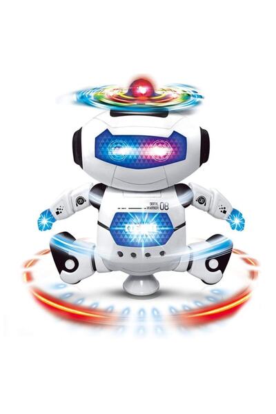 ربات رقص موسیقی سه بعدی اسباب بازی سفید برند TORUTOYS 