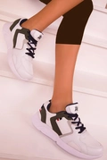 کفش ورزشی زنانه سفید زیتونی برند Soho Exclusive 