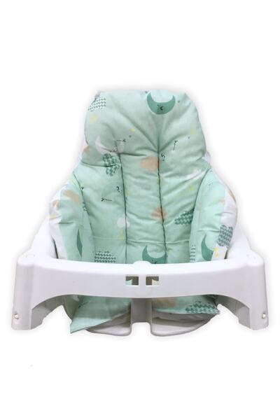 کوسن صندلی کودک دو رو طرح دار سفید سبز برند Bebek Özel 