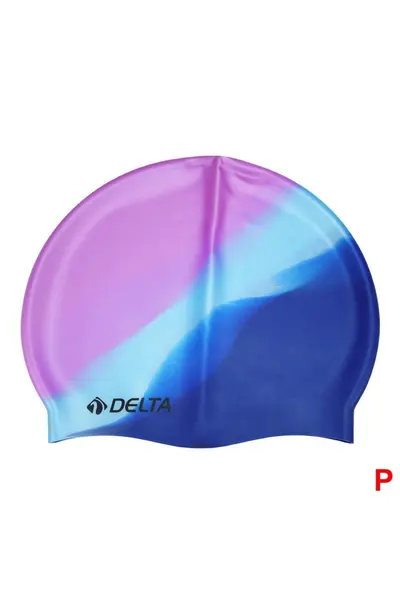 کلاه شنا سیلیکونی چند رنگ برند Delta 
