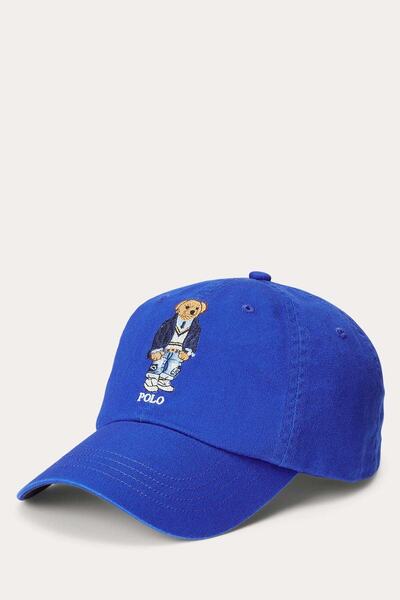 کلاه کپ طرح دار بند چرمی یونیسکس آبی برند Polo