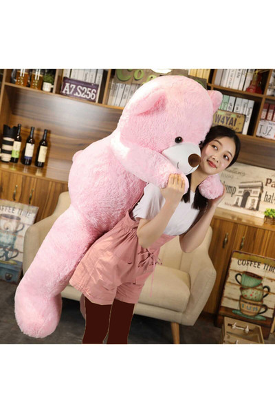 عروسک خرس مخملی 1 متری صورتی برند Pandamkee