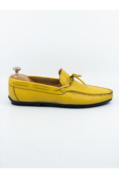 کفش راحتی چرم مردانه زرد برند Treyler Ayakkabı 