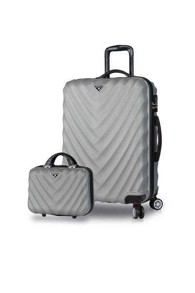 ست 2 عددی چمدان مسافرتی - کیف آرایش یونیسکس خاکستری برند My Valice
