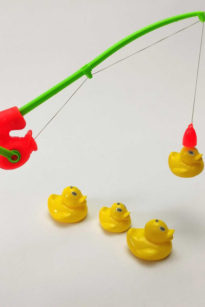 ست قلاب ماهیگیری کودک مگنتی همراه جوجه اردک چند رنگ