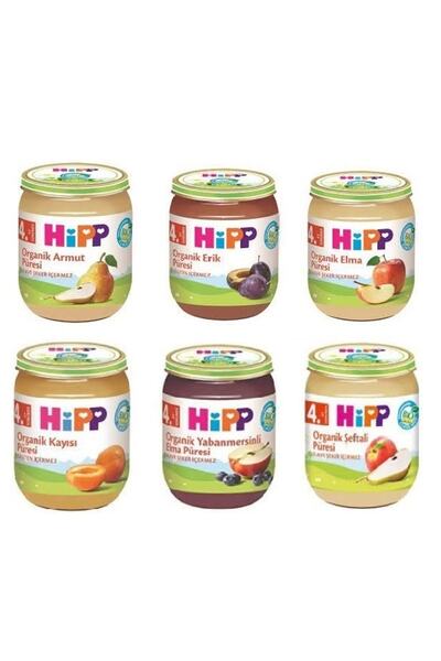 پوره میوه ارگانیک کودک مجموعه 6 عددی (6x125 گرم) برند Hipp 