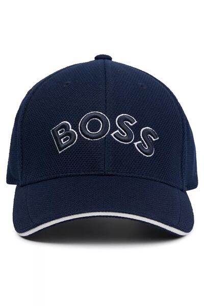 کلاه کپ طرح دار مردانه سرمه ای برند Hugo Boss