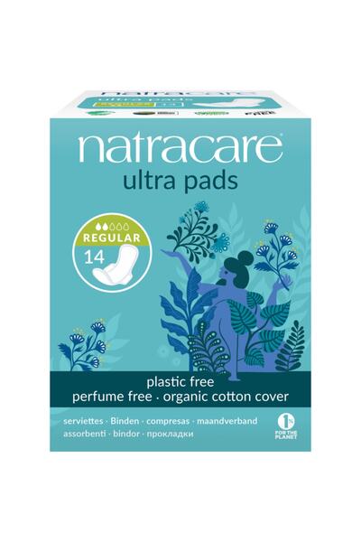 نوار بهداشتی بالدار روزانه بسته 14 عددی سری Ultra برند Natracare 
