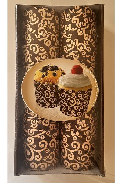 قالب کاغذی 50 عددی کاپ کیک قهوه ای برند Buket 