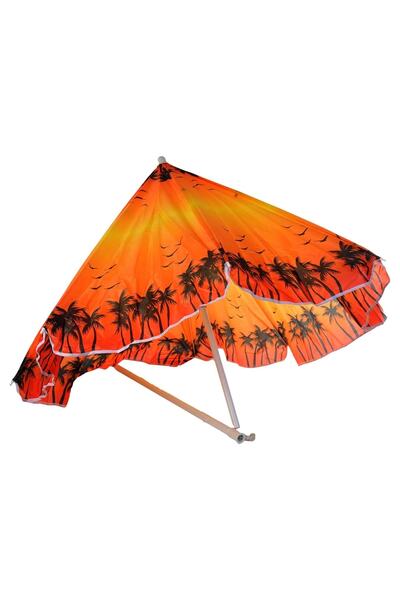 چتر ساحلی 160 سانتی متر طرح دار نارنجی برند Cotton