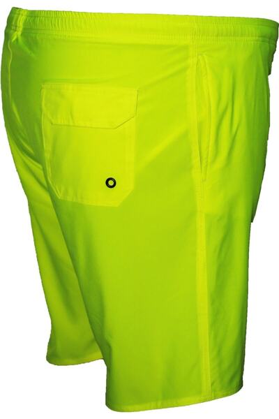 مایو شنا مردانه سایز بزرگ جیب دار زرد برند Lifeguard