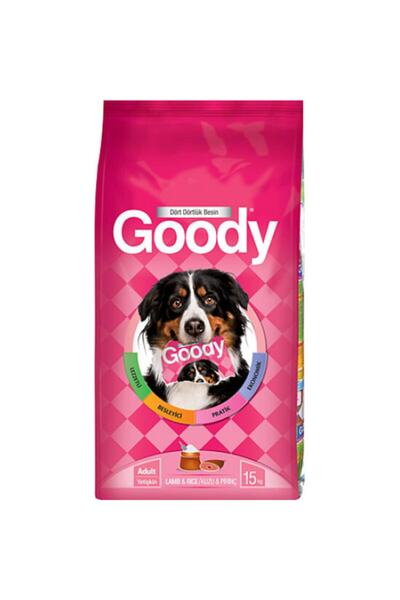 غذای سگ بالغ حاوی گوشت بره - برنج بسته 15 کیلوگرمی برند Goody 