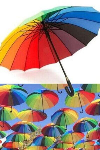 چتر رنگین کمان رنگارنگ 