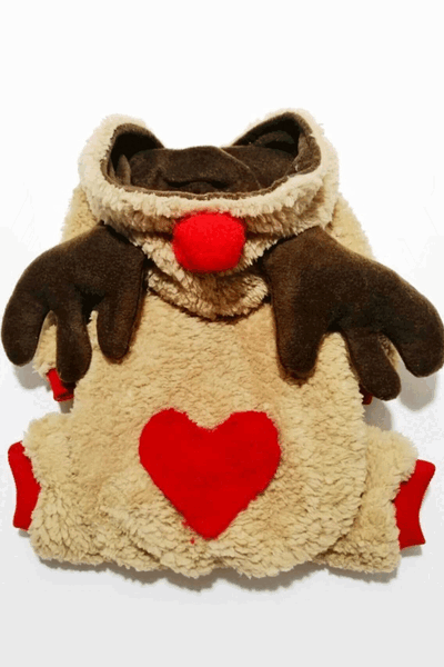 لباس سگ _ گربه عروسکی قهوه ای 