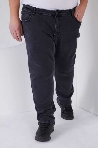 شلوار جین مردانه سایز بزرگ جذب ذغالی برند Public Jeans