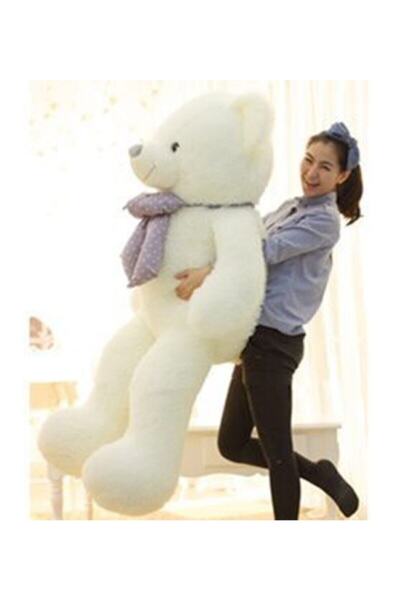 خرس عروسکی بزرگ 140 سانتی متری پاپیون دار سفید برند Özgüner Oyuncak