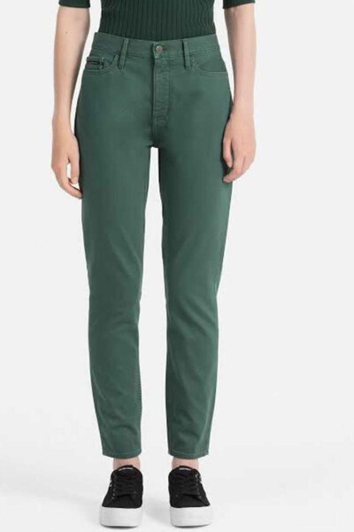 شلوار جین مام فیت زنانه سبز برند Calvin Klein