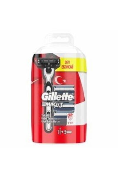 پک ژیلت 3 تیغه همراه 5 سری یدکی برند Gillette