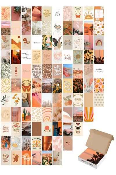 ست 100 عددی پوستر دیواری تم صحرا ابعاد 10x15 برند Postifull