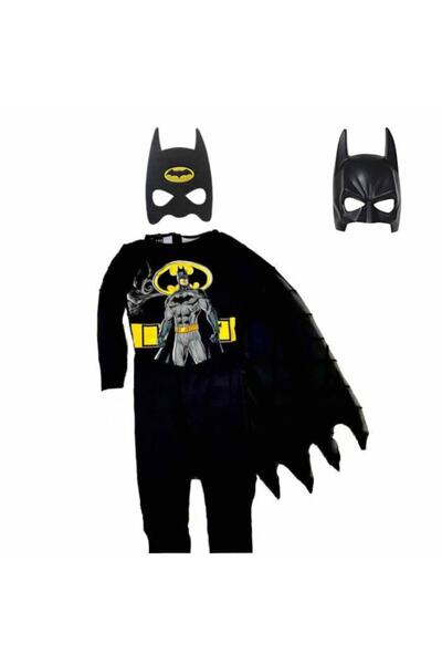 لباس سرهمی بچه گانه بتمن همراه 2 نقاب مشکی برند Batman