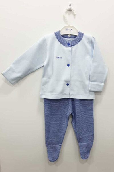 ست لباس خواب نوزاد یونیسکس آبی برند Bahar Bebe